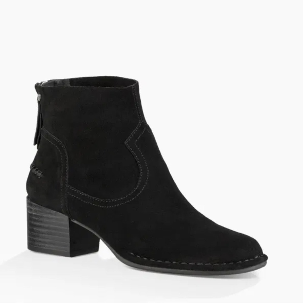 UGG Black Suede Ankle Boots